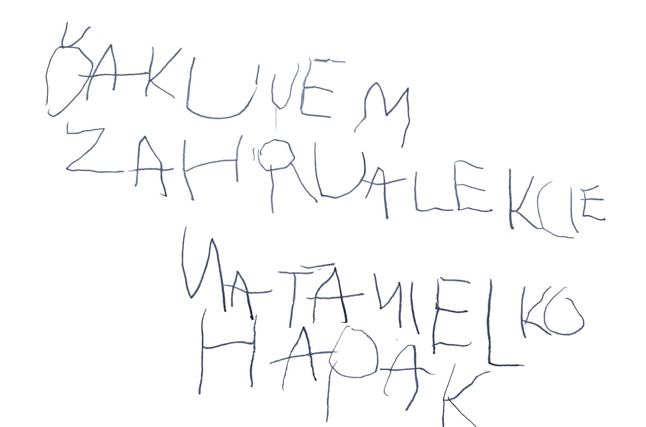 ďakujem za lekcie a podpis žiaka