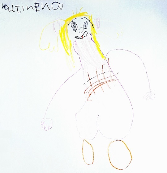 detská maľba bábky Dáma Klára