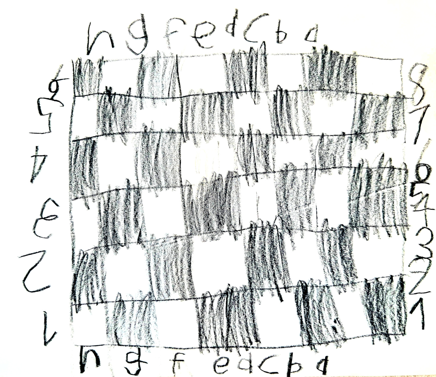 detská maľba šachovnice