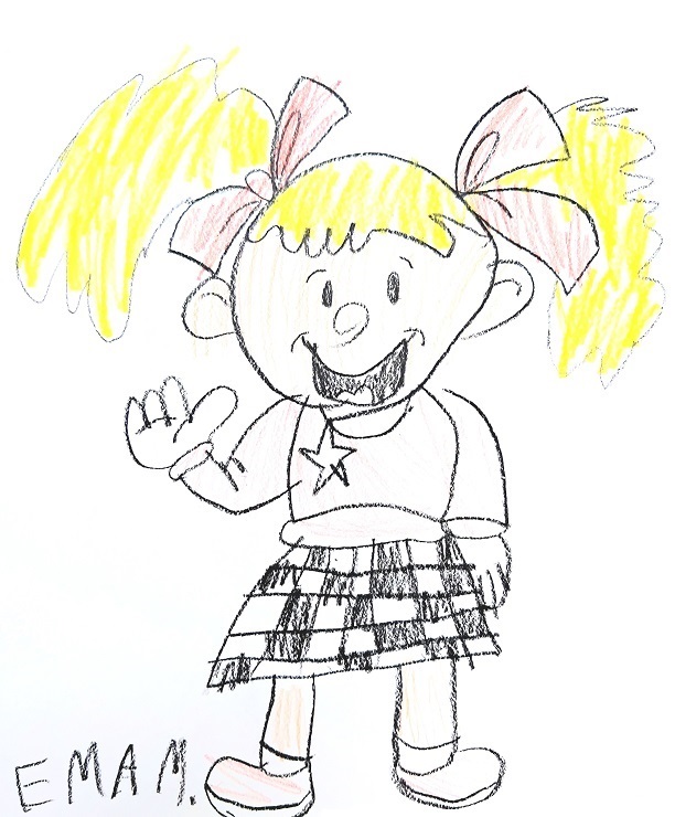 detská maľba bábky Dáma Klára