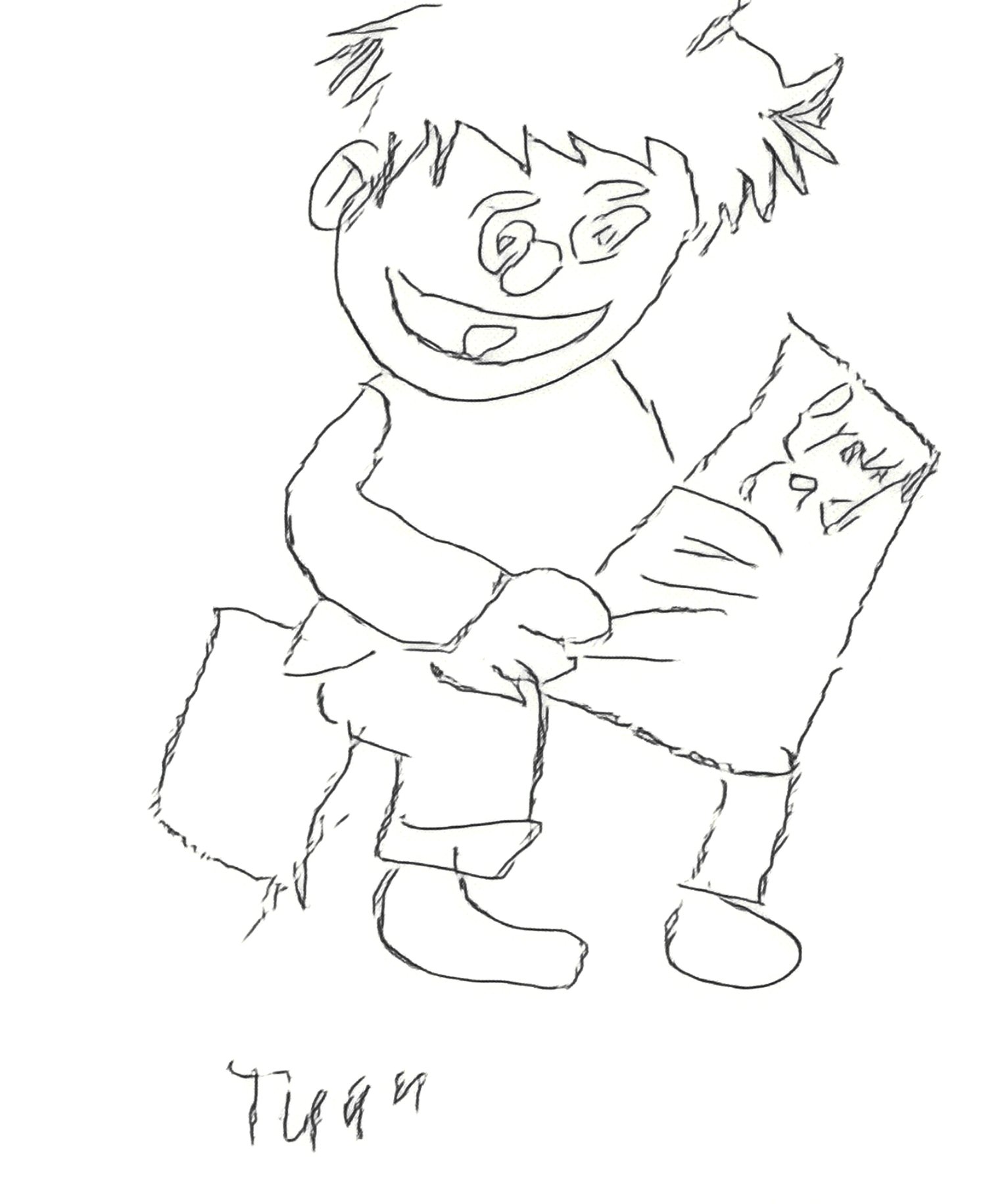 detská maľba bábky Jožko Šprtovský