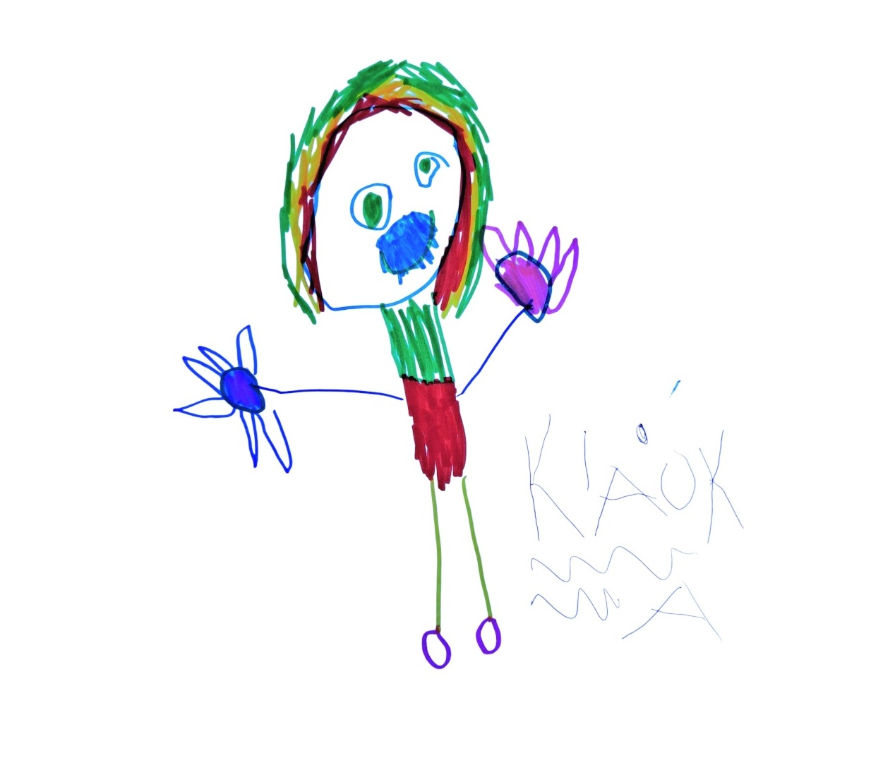 detská maľba bábky Dáma Klára